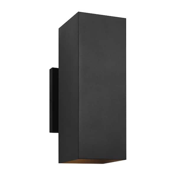 Generation Lighting Pohl Medium 2-Light Textured Black StoneStrong Outdoor Wall Lantern