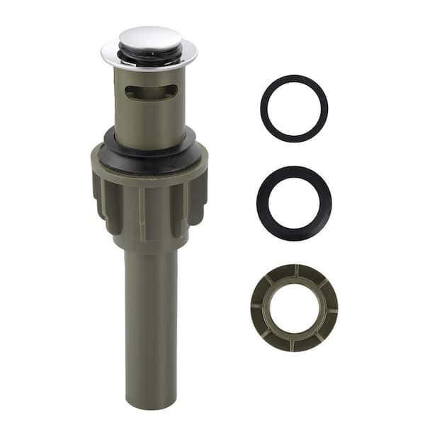 VEVETTA ABS Pop-Up Drain Assembly with Overflow for Bathroom Sink in Polished Chrome