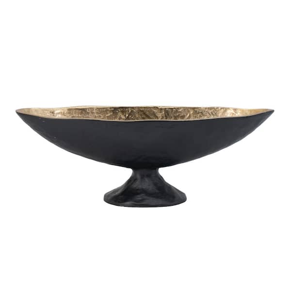 A & B Home Multi-Colored in Black/Gold Bowl