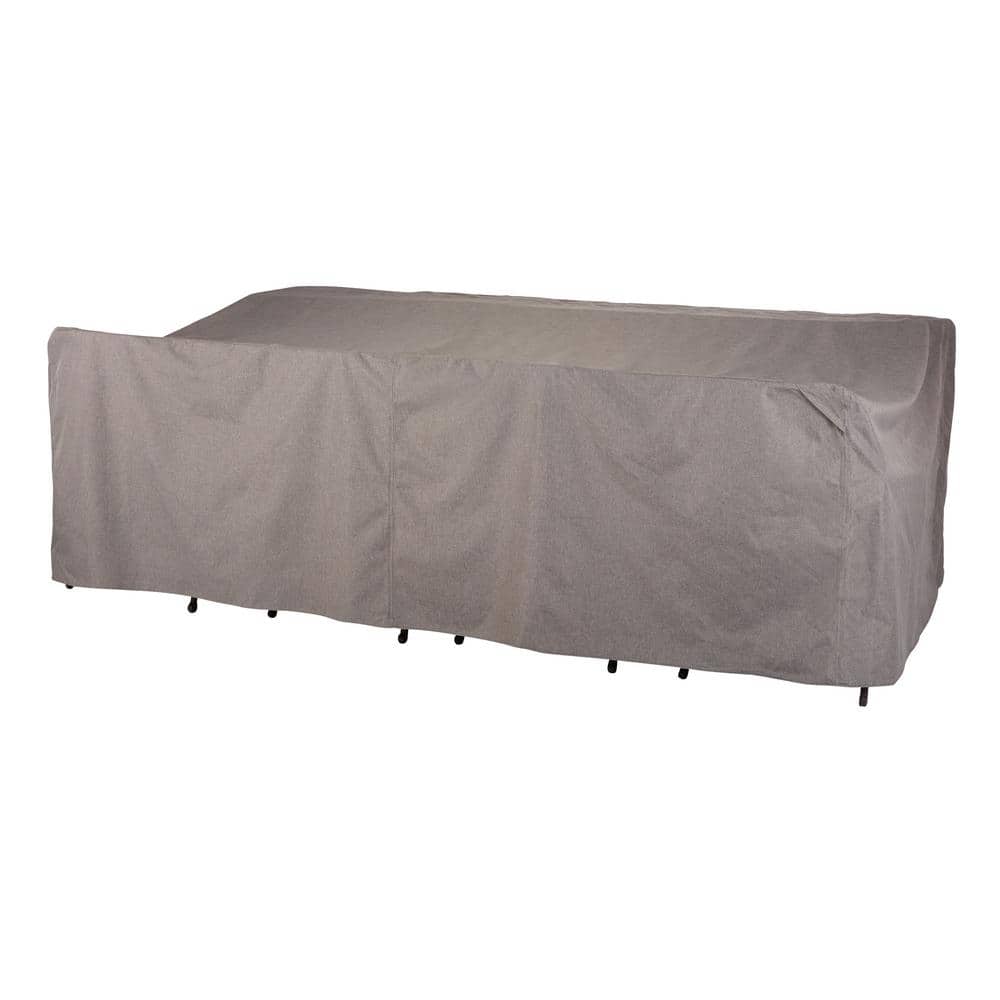 Heather Gray Waterproof Rectangular Patio Dining Set Cover