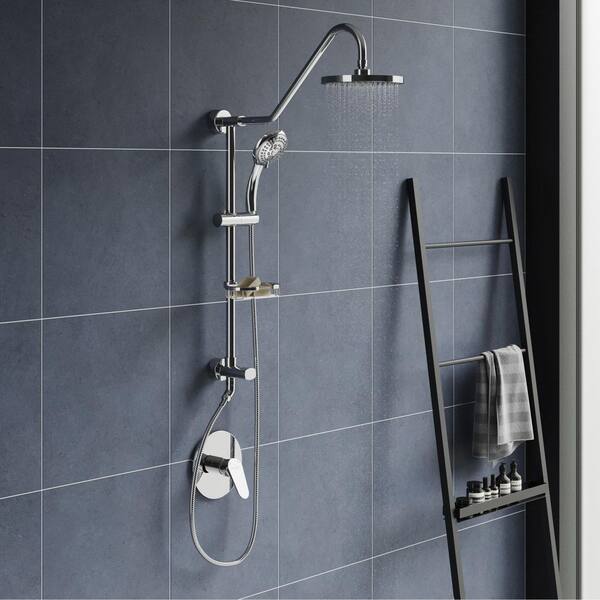 PULSE ShowerSpas Oasis Shower System - 7" Showerhead & Hand Shower, Polished Chrome, 30+ Spray Combos - View #10