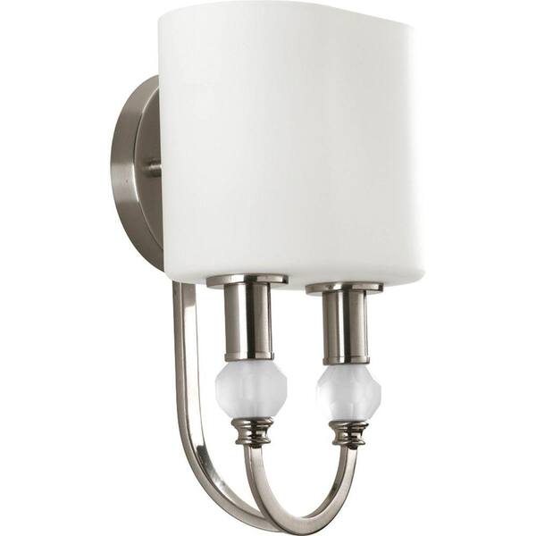 Progress Lighting Splendid Collection 2-Light Brushed Nickel Wall Sconce