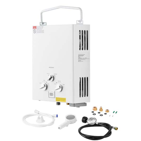 Portable Propane Water Heater, 5L Tankless Outdoor Water Heater, 34000 BTU 1.32GPM Instant Hot Water, with Accessory Set
