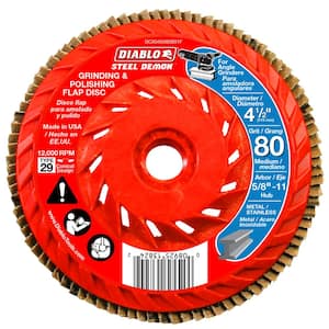 4-1/2 in. 80-Grit Steel Demon Grinding and Polishing Flap Disc with Integrated Speed Hub