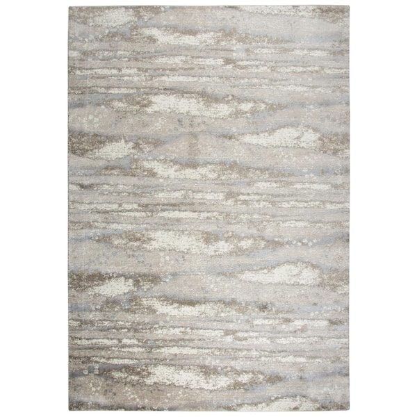 Rizzy Home Encore Beige 5 ft. 2 in. x 7 ft. 3 in. Rectangle Area Rug