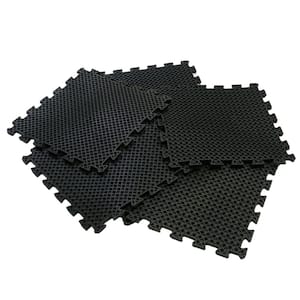 Eco-Drain 5/8 in. x 20 in. x 20 in. Black Interlocking Rubber Tiles Commercial Floor Mat (16-Pack, 44.44 sq. ft.)
