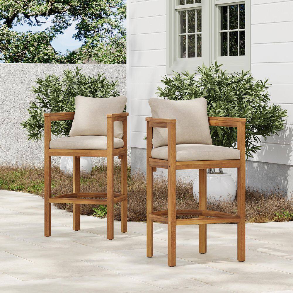 Teak Weatherproof Bar Stools Teak Outdoor Wooden Bar Stools