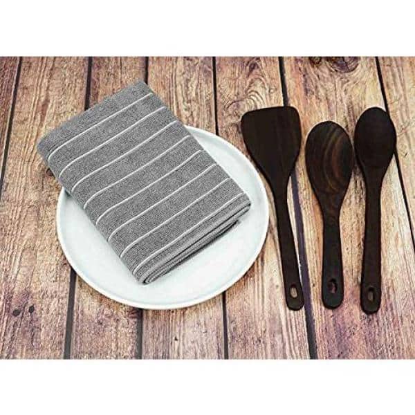 Plain Striped Linen Cotton Blended Dinner Cloth Napkins Placemats Tea  Towels Set of 12 (17 x
