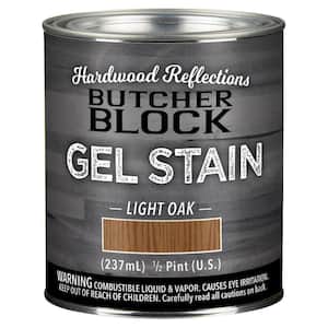 1 Pint Oil-Based Butcher Block Interior Wood Gel Stain in Light Oak