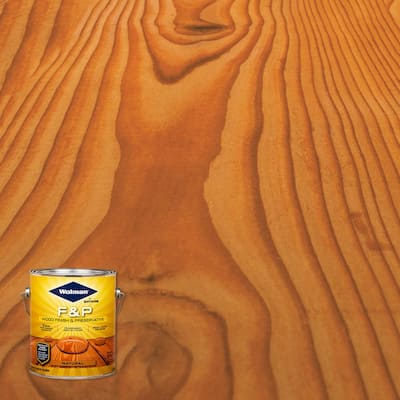 1 gal. F&P Natural Exterior Wood Stain Finish and Preservative (4-Pack)