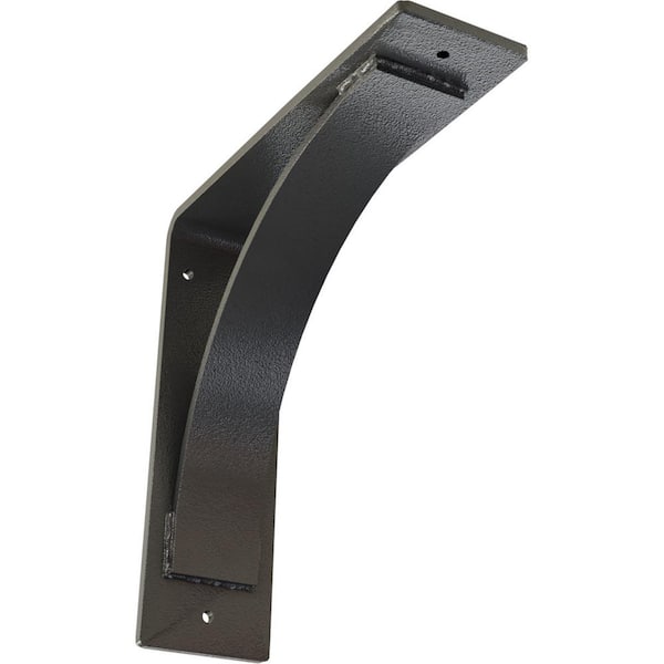 Ekena Millwork 3 in. x 10 in. x 10 in. Hammered Gray Morris Steel Bracket