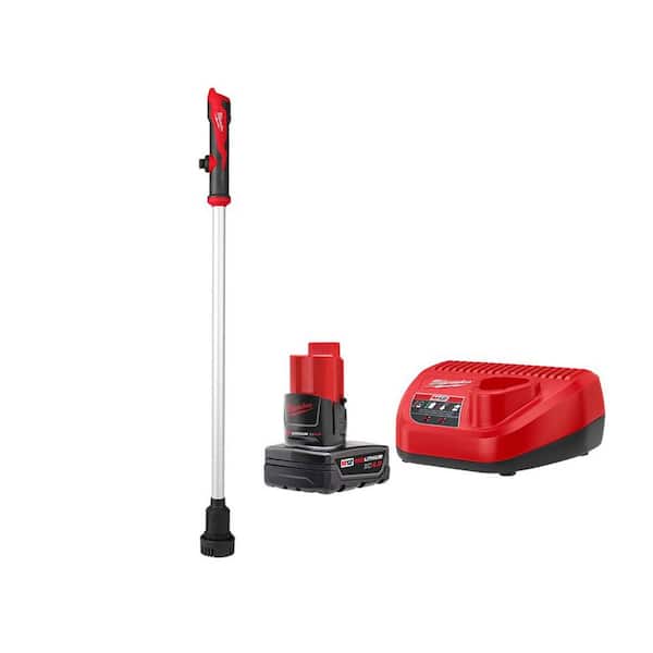Milwaukee M12 12-Volt Lithium-Ion Cordless 9 GPM 0 HP Submersible Stick Water Transfer Pump w/M12 4.0Ah Batt and Charger