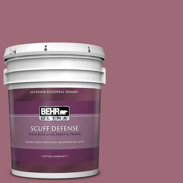 BEHR ULTRA 5 gal. #100D-5 Berries and Cream Extra Durable Eggshell Enamel Interior Paint & Primer