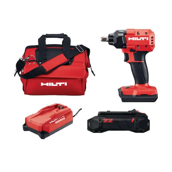 22-Volt NURON SIW 4AT 1/2 in. Lithium-Ion Cordless Brushless Compact Impact Wrench with Battery, Charger and Tool bag