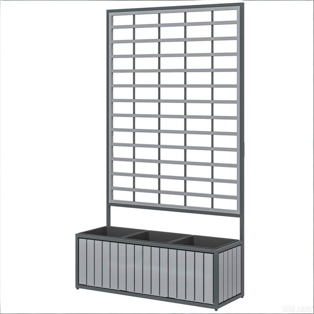 Gray 3-Tier Acacia Wood Rectangular Planter Box with Trellis and Raised Bed (29.1 in. L x 10.6 in. W x 51.6 in. H) price history on PriceWatchPro