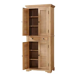 Patina Food Pantry Cabinet with Shutter Doors and Adjustable Shelves