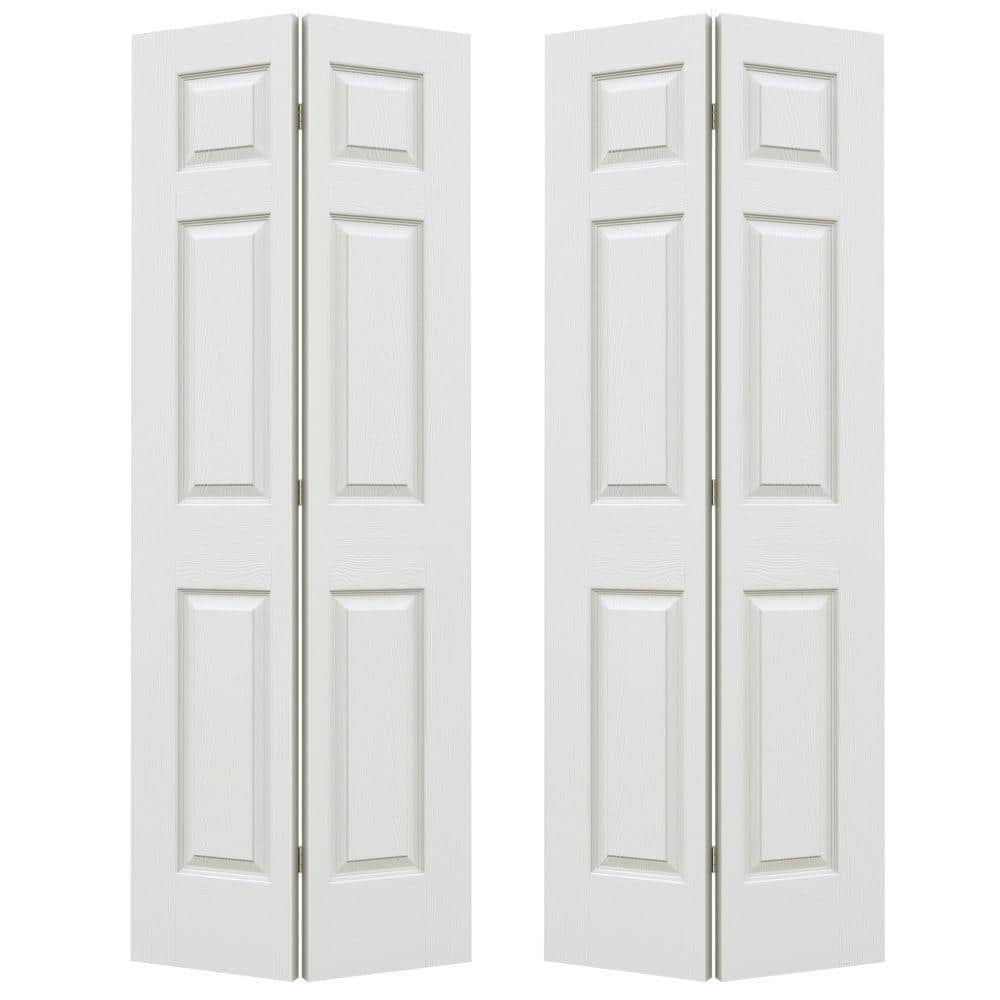 JELD-WEN 48 in. x 80 in. 6 Panel Colonist Primed Textured Molded