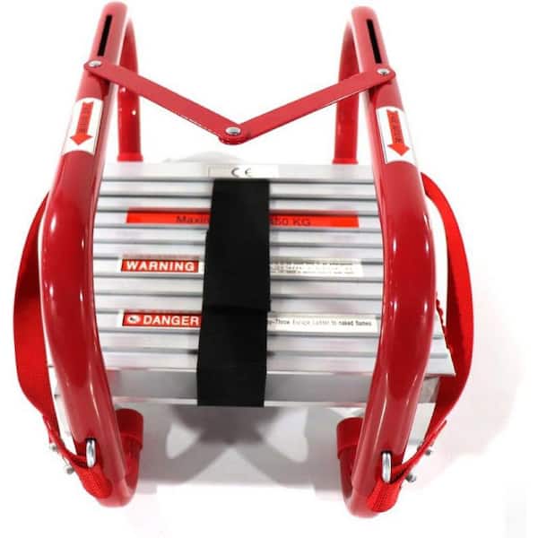 Vrbgify Fire Escape Ladder Emergency Portable Safety Ladder for Adults and Kids with Anti-Slip Rungs and Wide Steps for Window