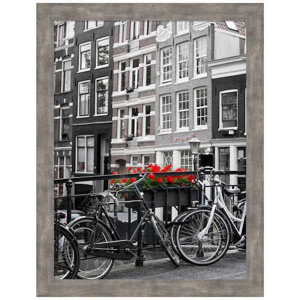 Amanti Art Marred Pewter Wood Picture Frame Opening Size 18 x 24 in.