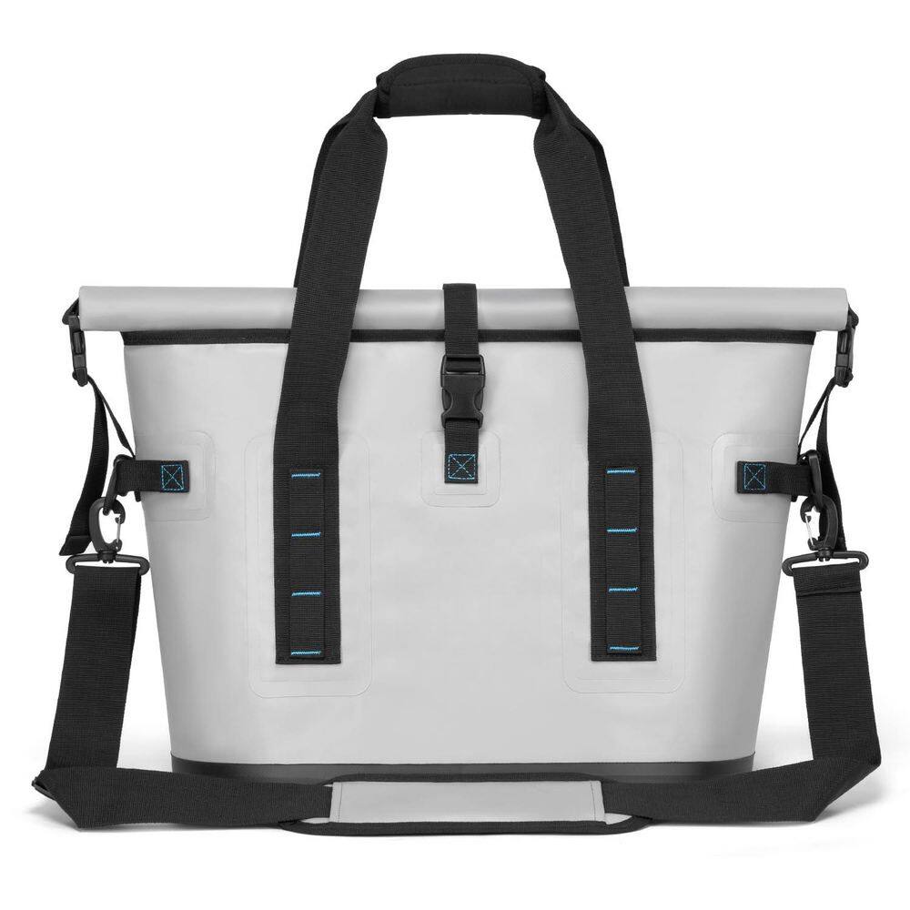 32 qt. Gray TPU Soft Cooler Bag, Portable Insulated Leak-Proof Large Cooler Bag with Roll-Top Waterproof Seal price history on PriceWatchPro