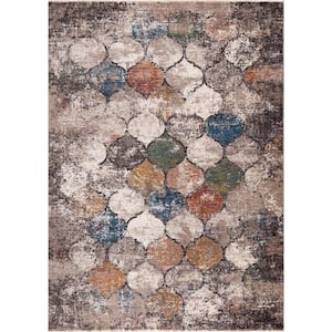 Alino Multi 6 ft. x 8 ft. Quatrefoil Area Rug