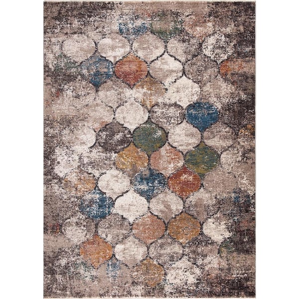 StyleWell Alino Multi 8 ft. x 10 ft. Quatrefoil Area Rug