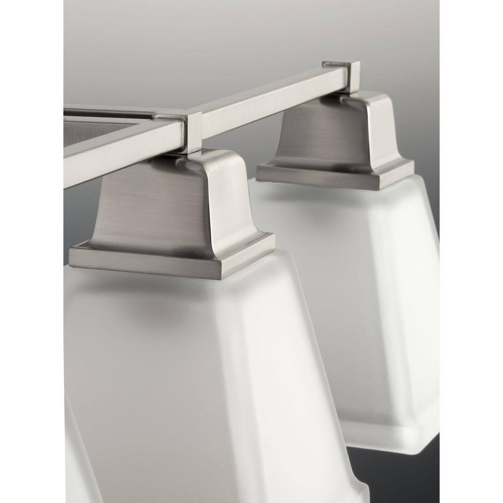 Clifton Heights Brushed Nickel Flush Mount with Etched Glass Shade