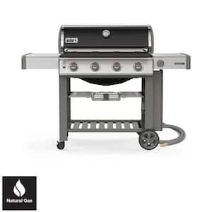 Genesis E-410 4-Burner Propane Gas Grill Copper Built-In Thermometer Open Cart 