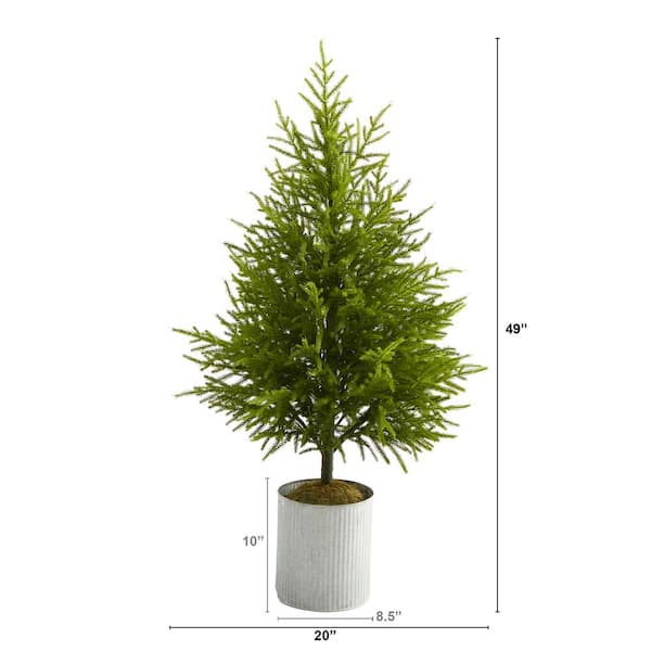 Nearly Natural 49 In Norfolk Island Pine Natural Look Artificial Tree T1509