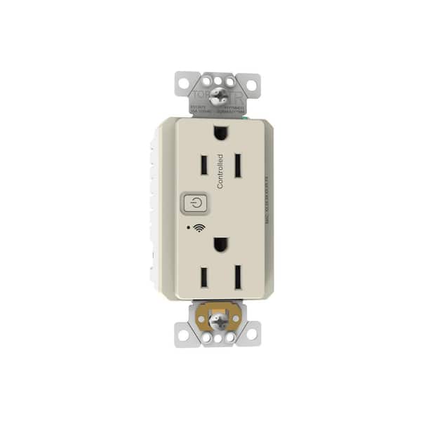 X Series 15 Amp 125-Volt Tamper Resistant Indoor Matter Smart Wi-Fi Energy Monitoring Duplex Outlet Receptacle Matte