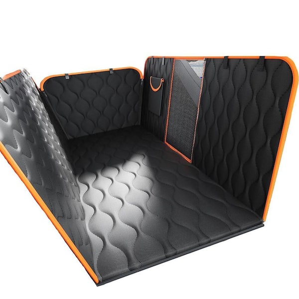 Universal Waterproof Dog Car Seat Cover with Mesh Window and Storage Pocket
