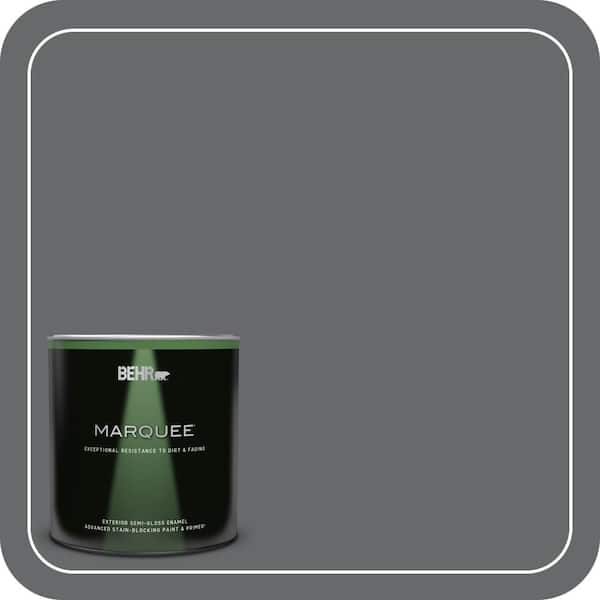 BEHR MARQUEE 1 qt. #PPU26-02 Imperial Gray Semi-Gloss Enamel Exterior Paint & Primer