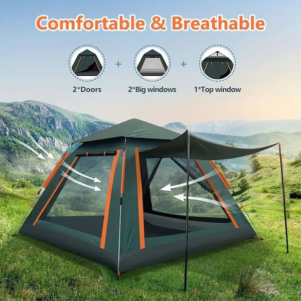 AOPSPS 7 ft. x 7 ft. Camping Tent Outdoor Foldable