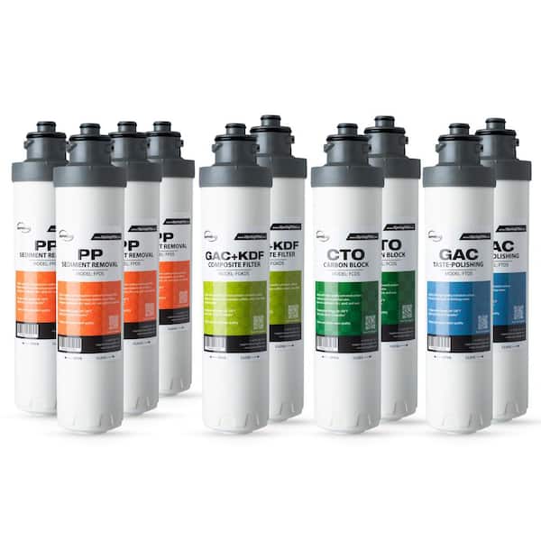 F10DS 2-Year Replacement Filter Cartridge Set, Sediment, Composite, Carbon Block and Post Carbon Filters