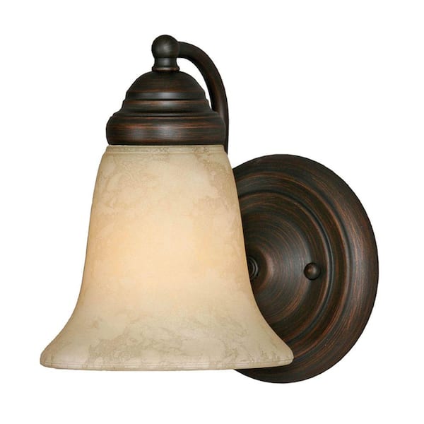 Unbranded Yvette Collection 1-Light Rubbed Bronze Wall Sconce