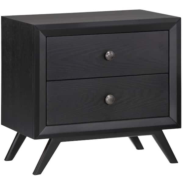 MODWAY Tracy Black Nightstand in