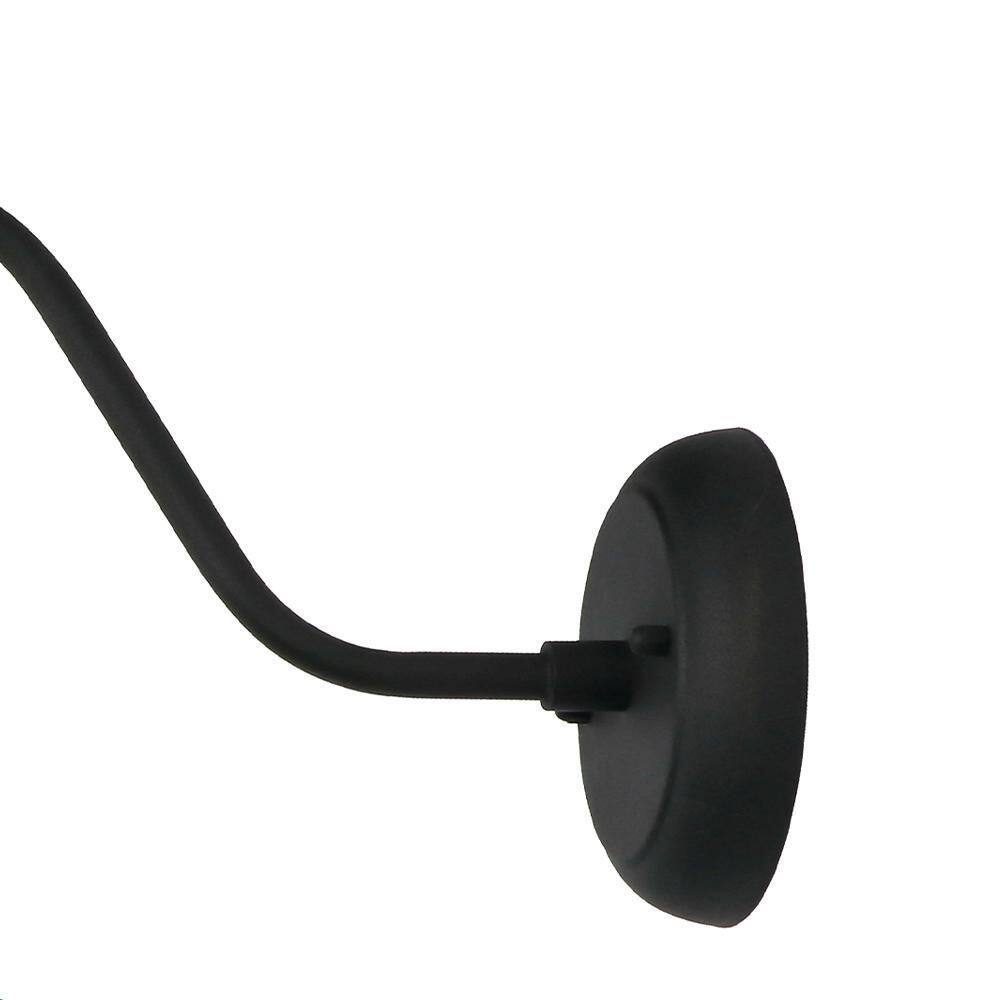 Black Dimmable Steel Wall Sconce with Direct Wired Electric