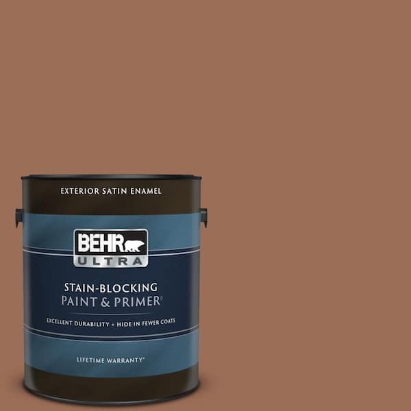 BEHR ULTRA 1 gal. #S210-6 Cinnamon Crunch Satin Enamel Exterior Paint & Primer