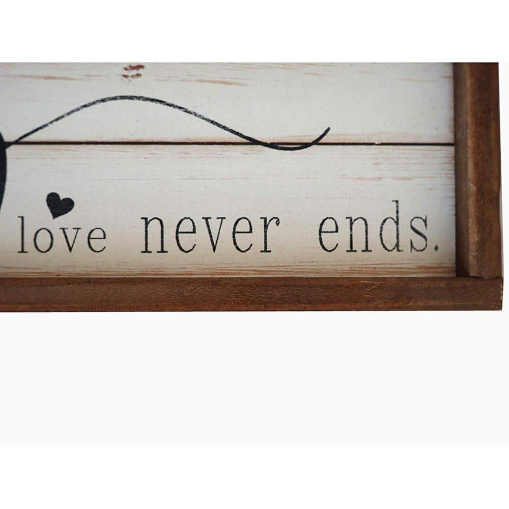White and Brown Rustic Wood Family Wall Plaque