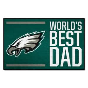 Philadelphia Eagles World's Best Dad Green 1.5 ft. x 2.5 ft. Starter Area Rug