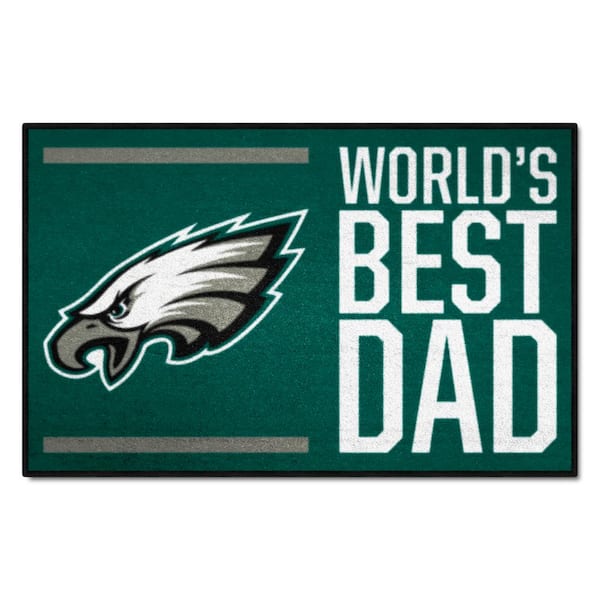 FANMATS Philadelphia Eagles World's Best Dad Green 1.5 ft. x 2.5 ft. Starter Area Rug