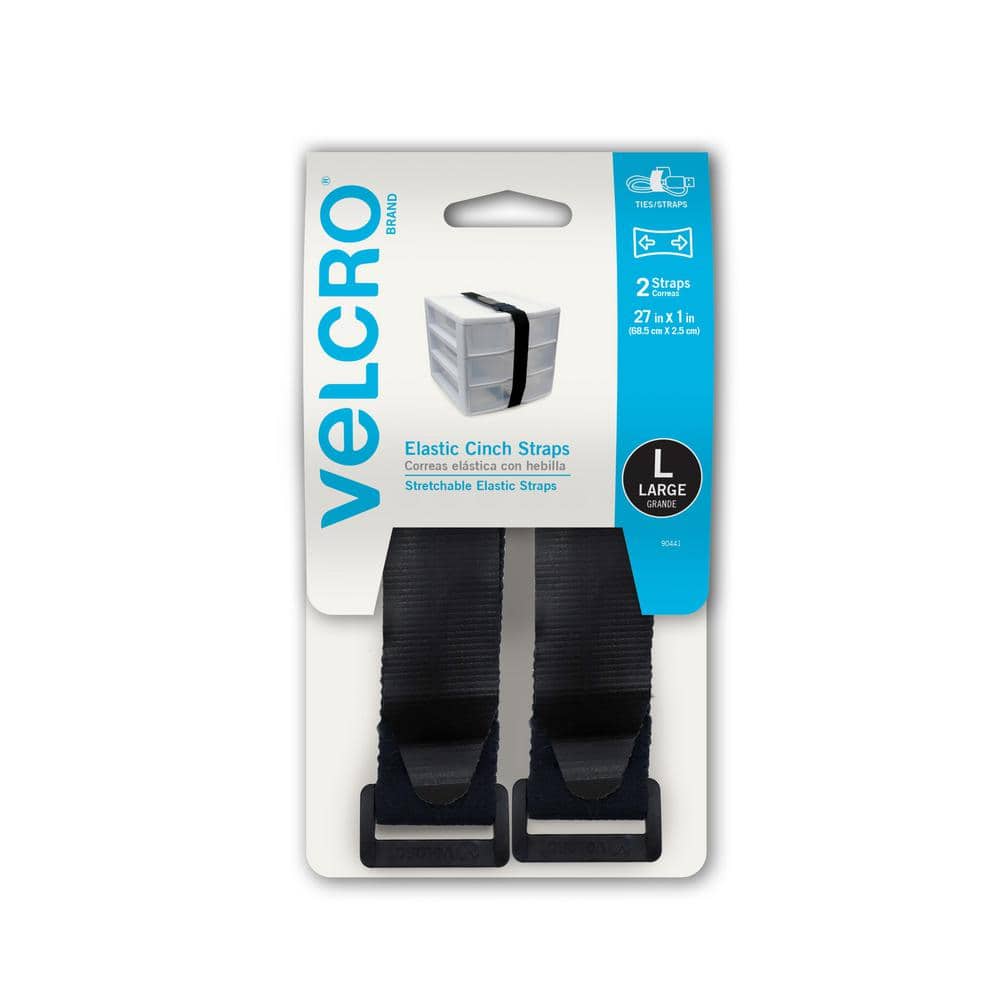 VELCRO 27 in. x 1 in. All Purpose Elastic Strap (2-Pack) 90441