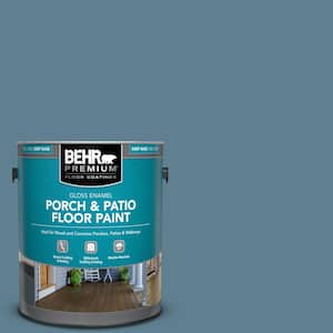 1 gal. #BXC-36 Aegean Blue Gloss Enamel Interior/Exterior Porch and Patio Floor Paint