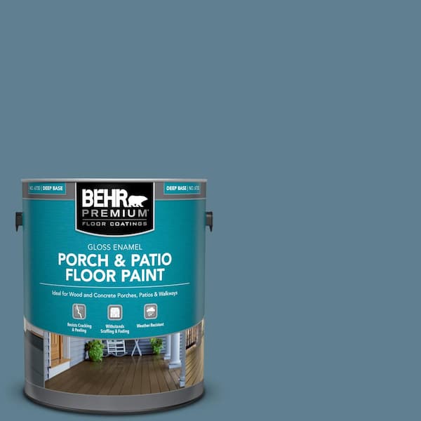 BEHR PREMIUM 1 gal. #BXC-36 Aegean Blue Gloss Enamel Interior/Exterior Porch and Patio Floor Paint
