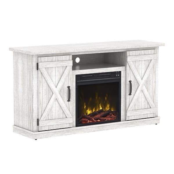 Classic Flame Cottonwood 47.50 in. Media Console Electric Fireplace in White