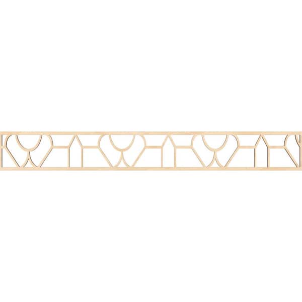 Ekena Millwork Whitechapel Fretwork 0.25 in. D x 46.5 in. W x 6 in. L Birch Wood Panel Moulding