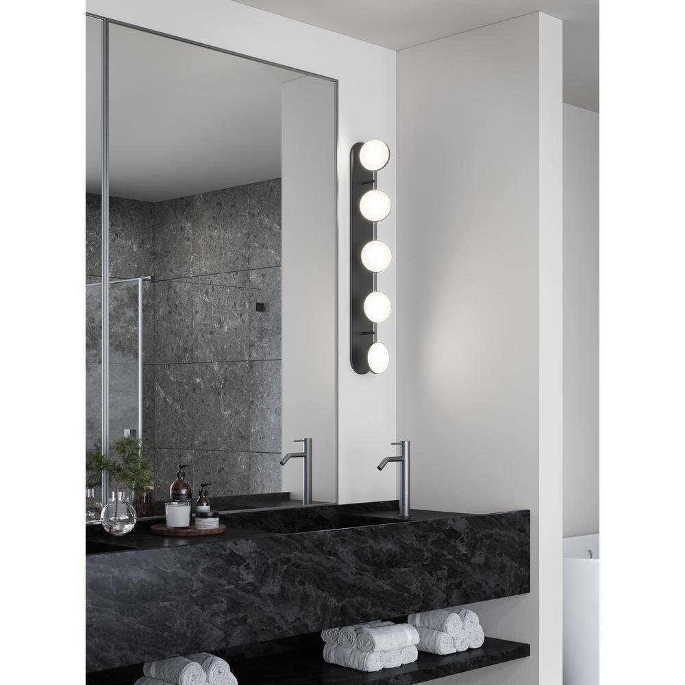 Black Outdoor Dimmable Direct Wired LED Vanity Light