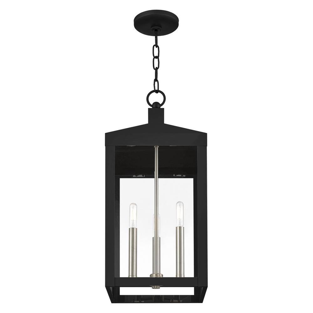 Nyack Modern Black Nickel 3-Light Indoor/Outdoor LED Pendant