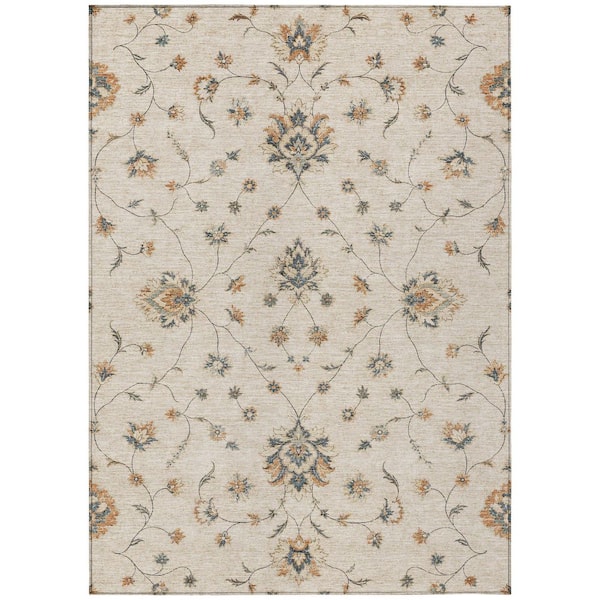 Chantille Machine Washable Indoor/Outdoor Abstract ACN3076 Ivory 10 ft. x 14 ft. Area Rug