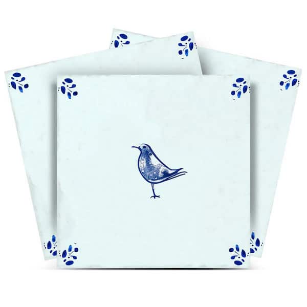 MI ALMA Blue D61 4 in. x 4 in. Vinyl Peel and Stick Tile (24 Tiles, 2.67 sq. ft. /Pack)